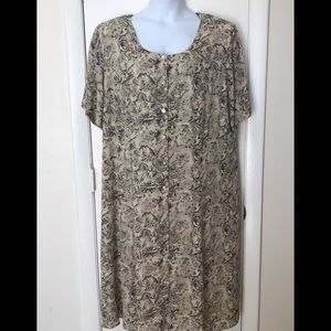 Lord & Taylor Floral Silk lined Dress size 22 PLUS